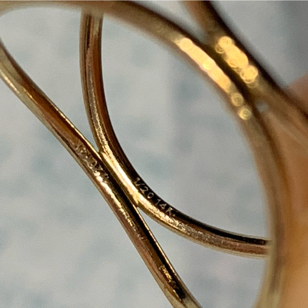 Gold Double-Band Wave Ring - Picture 5 of 5